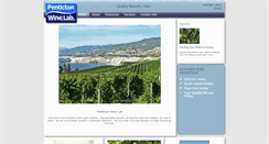 Desktop Screenshot of pentictonwinelab.com