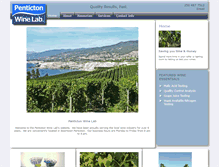 Tablet Screenshot of pentictonwinelab.com